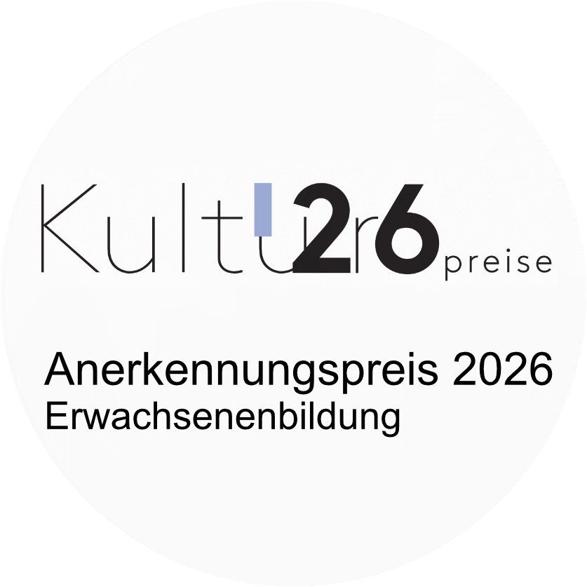 Ausgezeichnet mit dem Anerkennungspreis der Kulturpreise Niederösterreich 2026 in der Kategorie Erwachsenenbildung